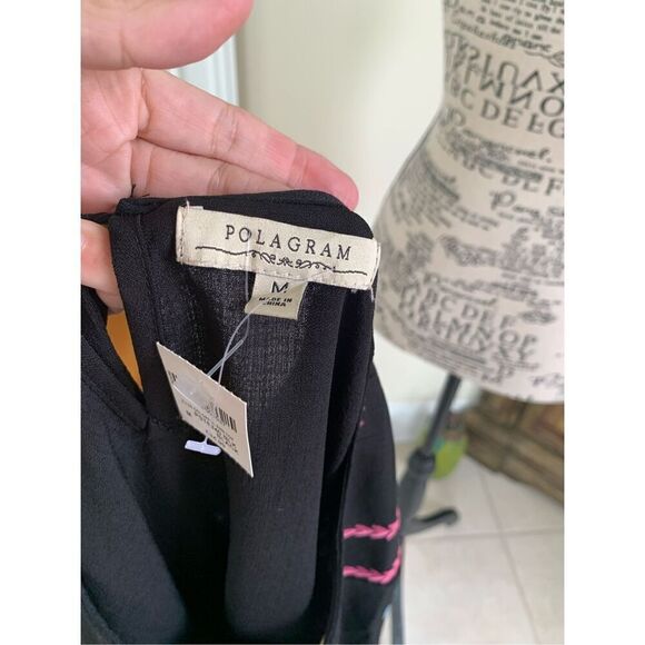 Palogram Black Embroidered Top NWT - Picture 3 of 7